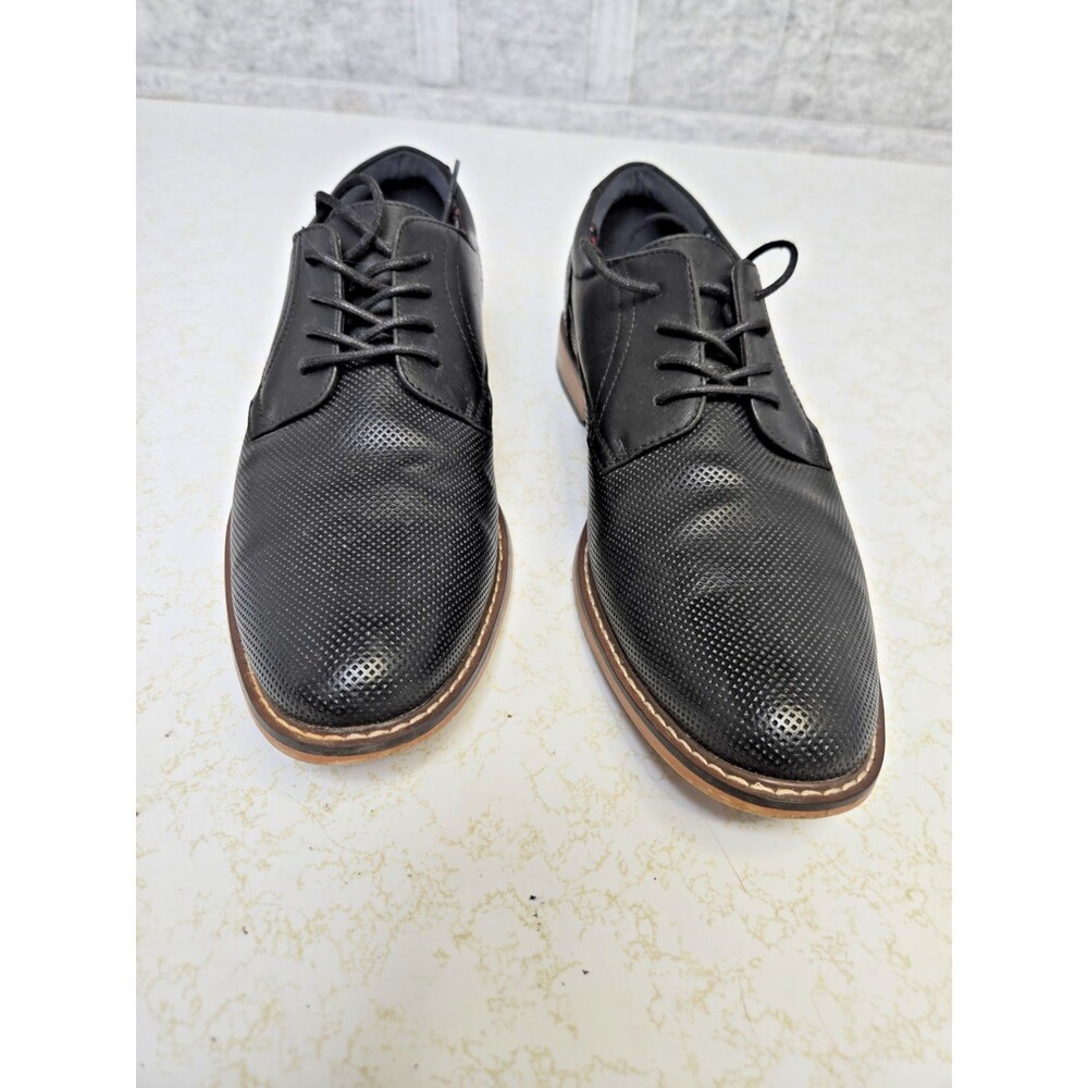 Steve Madden Men’s Black Perforated Lace-Up Oxford Dress Shoes VGC Size 10.5